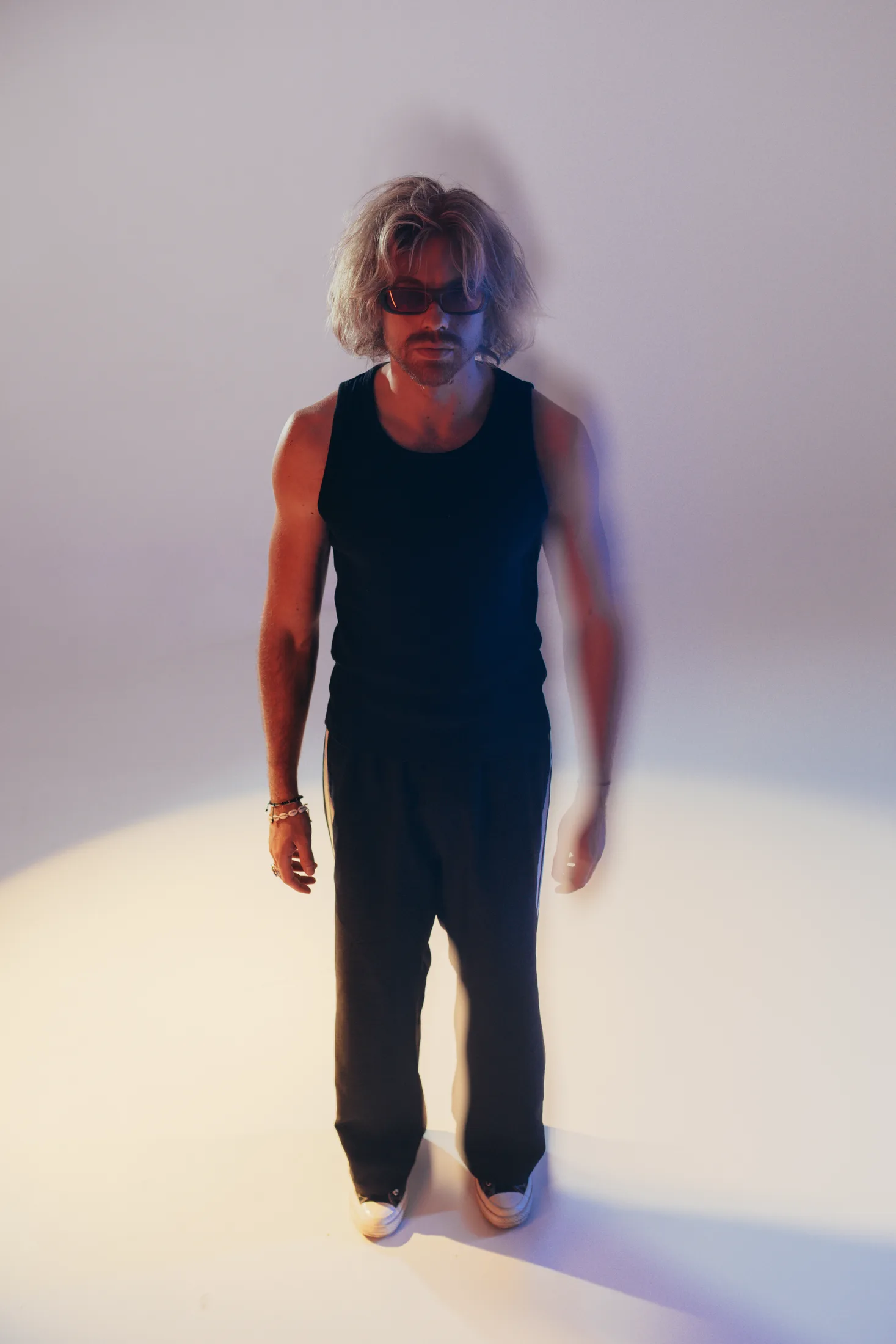 Goldcher portrait with a warm motion trail